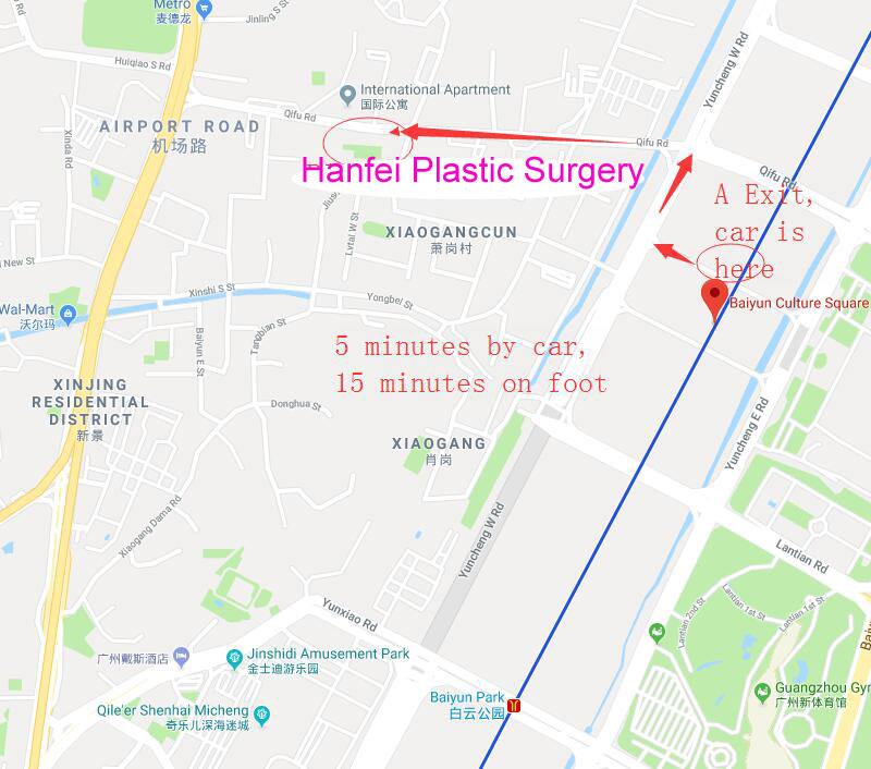 how to come to hanfeiplasticsurgery?